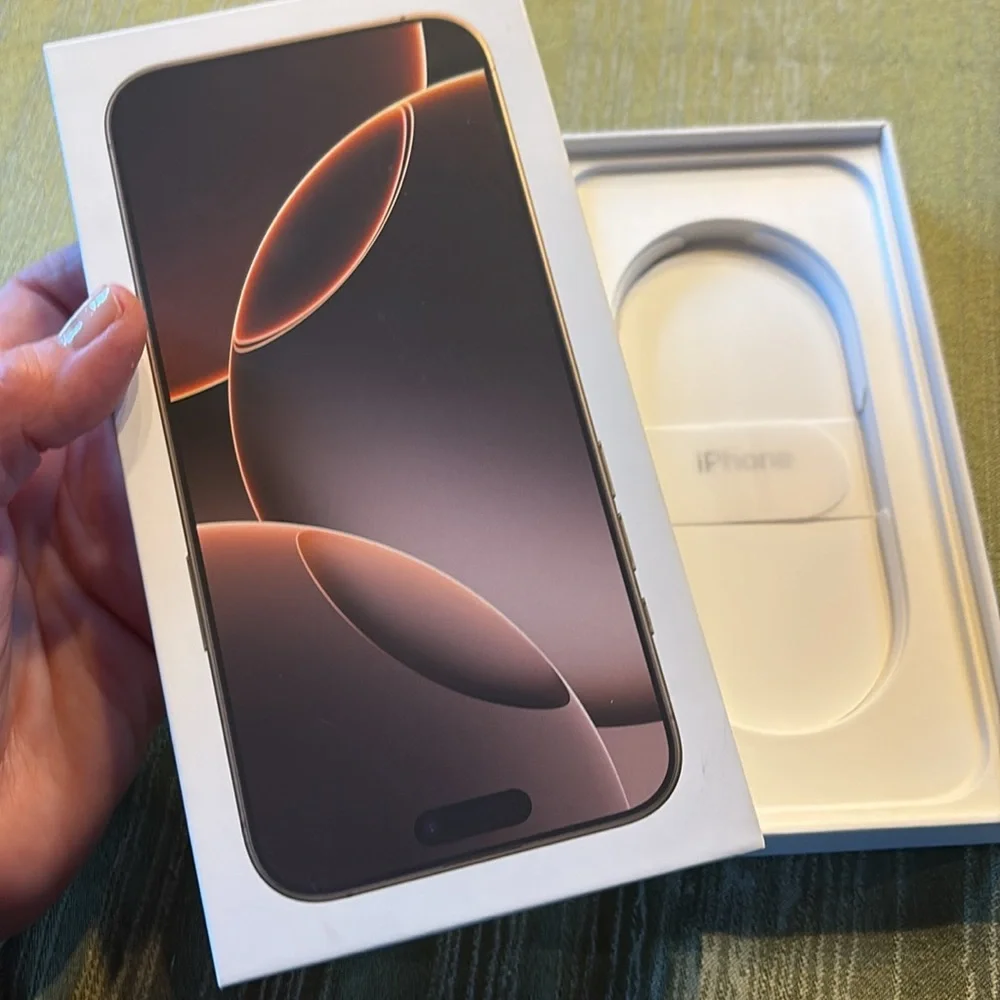 Empty 16 Pro max Apple iPhone box AUTHENTIC PACKAGING replacement desert gold